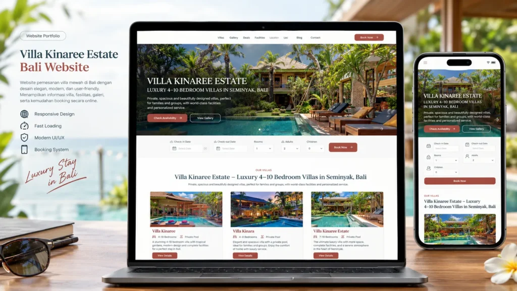 Contoh website villa di Bali yang siap menerima leads dari Google Ads dan Meta Ads